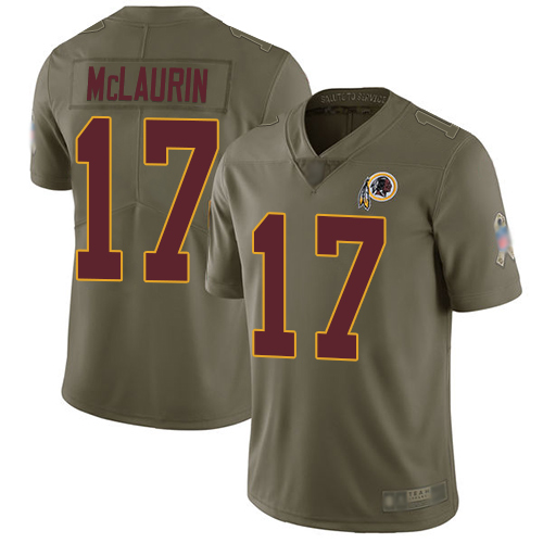 Redskins #17 Terry McLaurin Olive Youth Stitched Football Limited 2017 Salute to Service Jersey Redskins #17 Terry McLaurin Olive Youth Stitched Football Limited 2017 Salute to Service Jersey