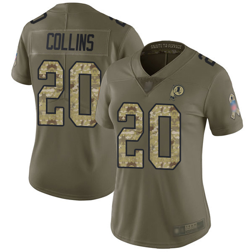 Redskins #20 Landon Collins Olive Camo Women's Stitched Football Limited 2017 Salute to Service Jersey Redskins #20 Landon Collins Olive Camo Women's Stitched Football Limited 2017 Salute to Service Jersey