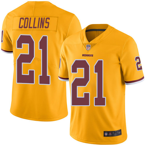 Redskins #21 Landon Collins Gold Men's Stitched Football Limited Rush Jersey Redskins #21 Landon Collins Gold Men's Stitched Football Limited Rush Jersey