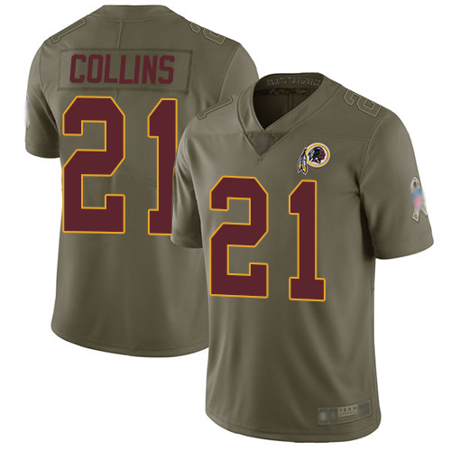 Redskins #21 Landon Collins Olive Men's Stitched Football Limited 2017 Salute To Service Jersey Redskins #21 Landon Collins Olive Men's Stitched Football Limited 2017 Salute To Service Jersey