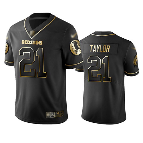 Redskins #21 Sean Taylor Black Men's Stitched Football Limited Golden Edition Jersey Redskins #21 Sean Taylor Black Men's Stitched Football Limited Golden Edition Jersey