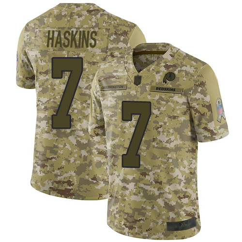 Redskins #7 Dwayne Haskins Camo Men's Stitched Football Limited 2018 Salute To Service Jersey Redskins #7 Dwayne Haskins Camo Men's Stitched Football Limited 2018 Salute To Service Jersey