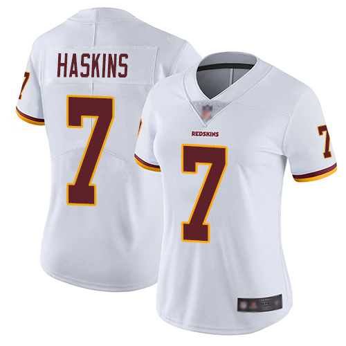 Redskins #7 Dwayne Haskins White Women's Stitched Football Vapor Untouchable Limited Jersey Redskins #7 Dwayne Haskins White Women's Stitched Football Vapor Untouchable Limited Jersey
