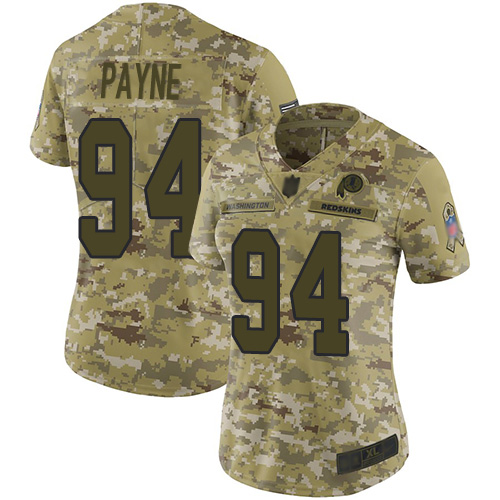 Redskins #94 Da'Ron Payne Camo Women's Stitched Football Limited 2018 Salute to Service Jersey Redskins #94 Da'Ron Payne Camo Women's Stitched Football Limited 2018 Salute to Service Jersey