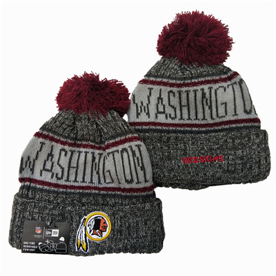 Redskins Team Logo Gray Pom Knit Hat YD