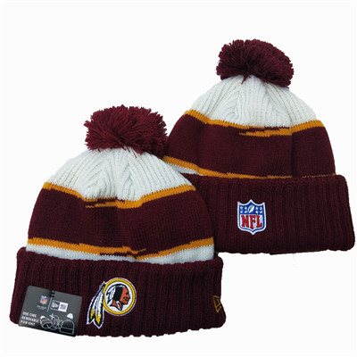 Redskins Team Logo Red Pom Knit Hat YD
