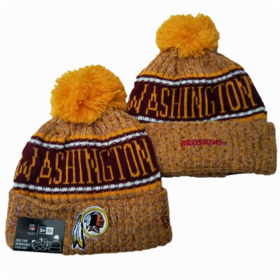 Redskins Team Logo Yellow Pom Knit Hat YD