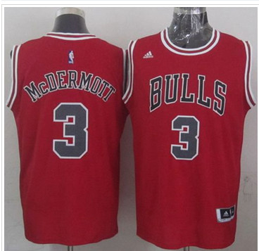 Revolution 30 Bulls #3 Doug McDermott Red Stitched NBA Jersey