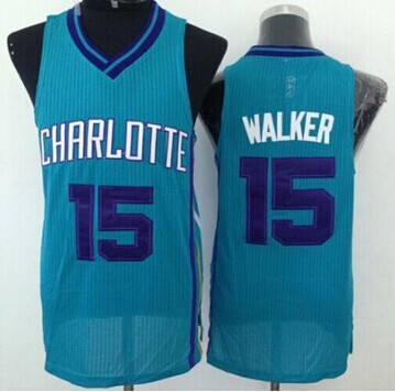 Revolution 30  Hornets #15 Kemba Walker Light Blue Stitched NBA Jersey