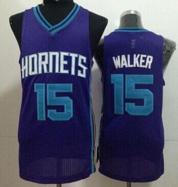 Revolution 30 Charlotte Hornets #15 Kemba Walker Purple Stitched NBA Jersey