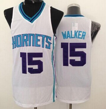 Revolution 30  Hornets #15 Kemba Walker White Stitched NBA Jersey
