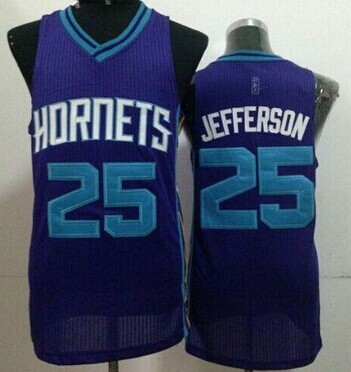 Revolution 30 Charlotte Hornets #25 Al Jefferson Purple Stitched NBA Jersey
