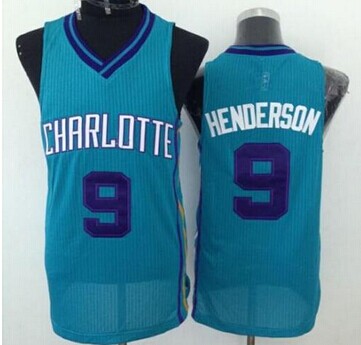 Revolution 30  Hornets #9 Gerald Henderson Light Blue Stitched NBA Jersey