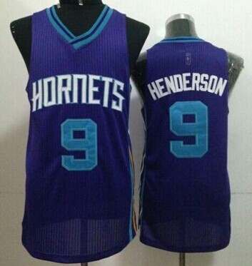 Revolution 30 Charlotte Hornets #9 Gerald Henderson Purple Stitched NBA Jersey