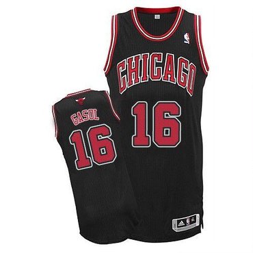 Revolution 30 Chicago Bulls #16 Pau Gasol Black Stitched NBA Jersey