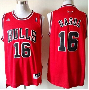 Revolution 30 Chicago Bulls #16 Pau Gasol Red Stitched NBA Jersey
