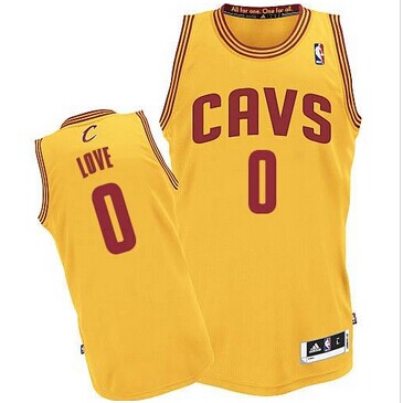 Revolution 30 Cleveland Cavaliers #0 Kevin Love Yellow NBA Jersey