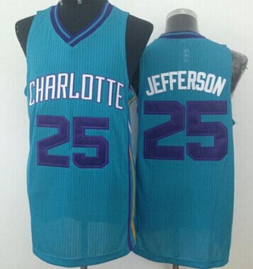 Revolution 30 Hornets #25 Al Jefferson Light Blue Stitched NBA Jersey
