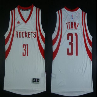 Revolution 30 Houston Rockets #31 Jason Terry White Road Stitched NBA Jersey