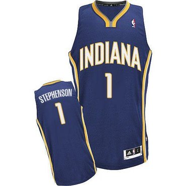 Revolution 30 Indiana Pacers #1 Lance Stephenson Navy Blue Road Stitched NBA Jersey