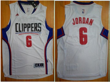 Revolution 30 Los Angeles Clippers #6 DeAndre Jordan White Stitched NBA Jersey