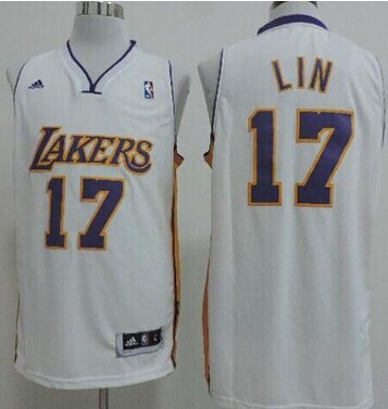 Revolution 30 Los Angeles Lakers #17 Jeremy Lin White Stitched NBA Jersey