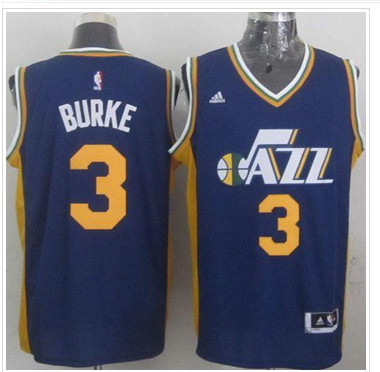 Revolution 30 Utah Jazz #3 Trey Burke Navy Blue Stitched NBA Jersey