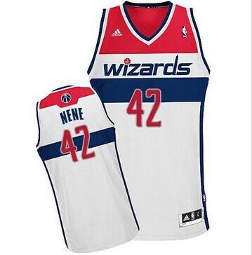 Revolution 30 Washington Wizards #42 Nene White Stitched NBA Jersey