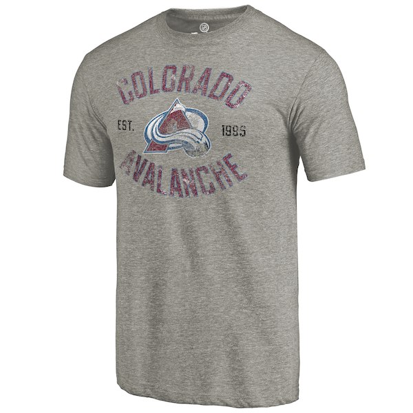 Rinkside Colorado Avalanche GrayHeritage Tri Blend T-Shirt Rinkside Colorado Avalanche GrayHeritage Tri Blend T-Shirt