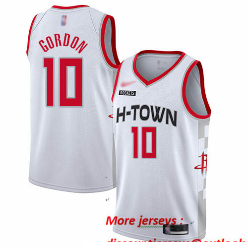 Rockets #10 Eric Gordon White Basketball Swingman City Edition 2019 20 Jersey