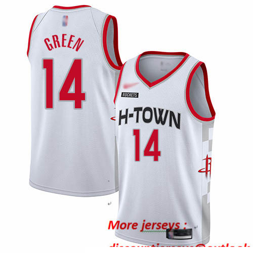 Rockets #14 Gerald Green White Basketball Swingman City Edition 2019 20 Jersey