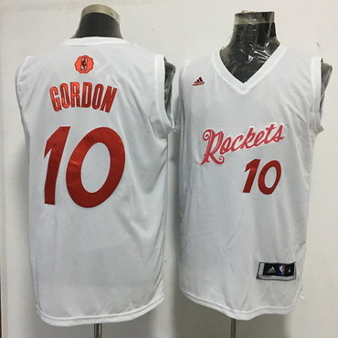 Rockets 10 Eric Gordon White 2016 Christmas Day Swingman Jersey