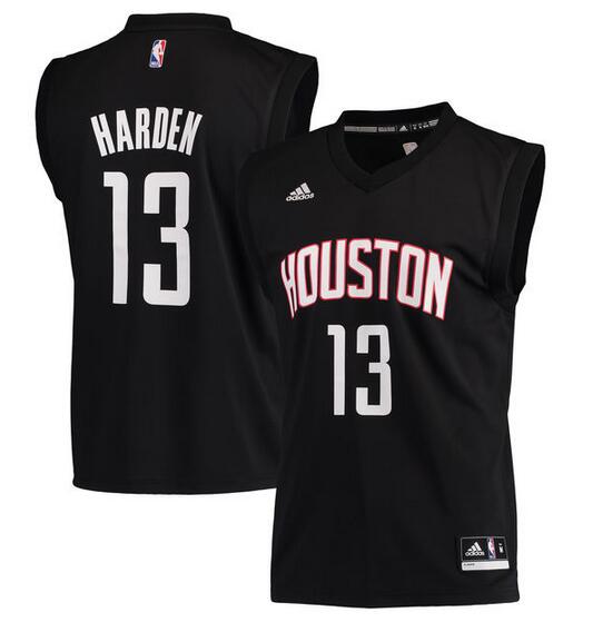 Rockets 13 James Harden Black Fashion Replica Jersey