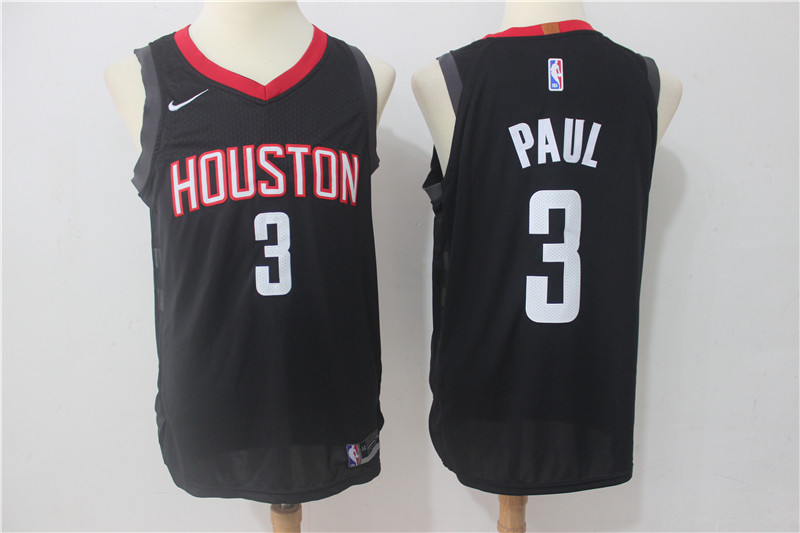 Rockets 3 Chris Paul Black Nike Swingman Jersey