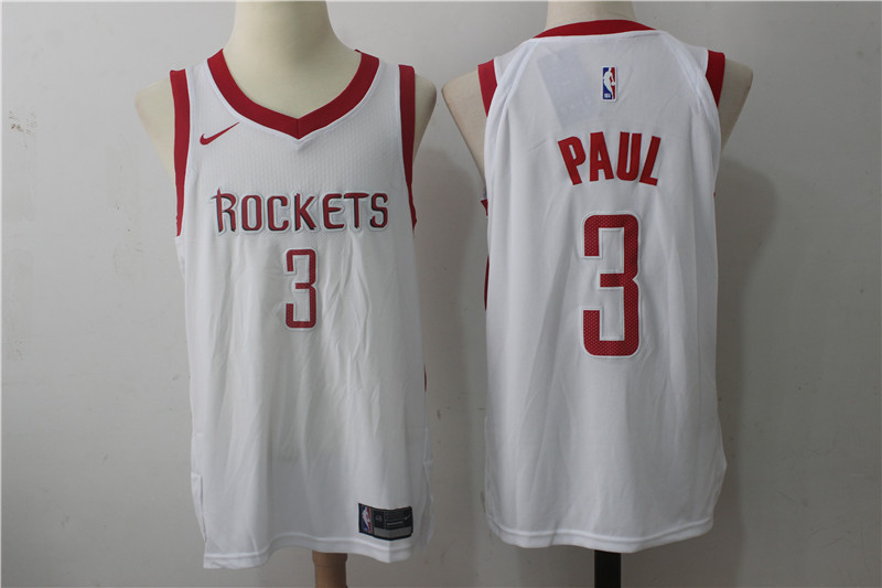 Rockets 3 Chris Paul White Nike Jersey