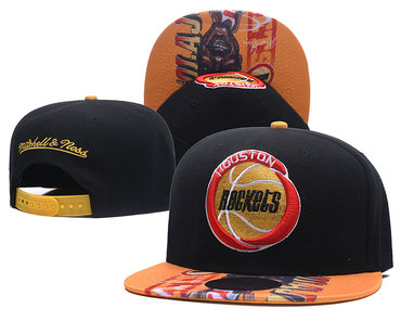 Rockets Throwback Logo Black Adjustable Hat LH