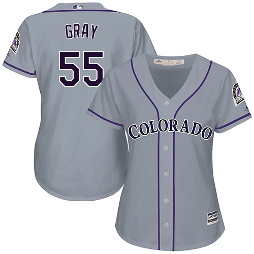 Rockies #55 Jon Gray Grey Road Women's Stitched MLB Jersey Rockies #55 Jon Gray Grey Road Women's Stitched MLB Jersey