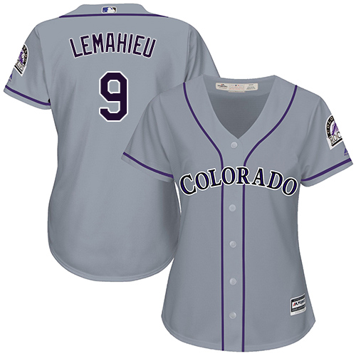 Rockies #9 DJ LeMahieu Grey Road Women's Stitched MLB Jersey Rockies #9 DJ LeMahieu Grey Road Women's Stitched MLB Jersey