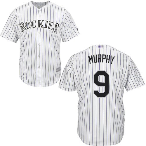 Rockies #9 Daniel Murphy White Cool Base Stitched Youth Baseball Jersey Rockies #9 Daniel Murphy White Cool Base Stitched Youth Baseball Jersey