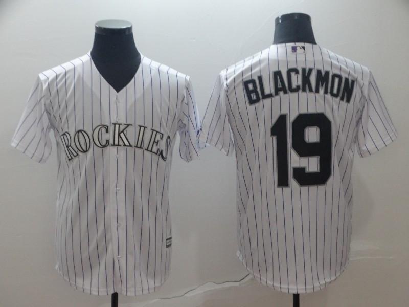 Rockies 19 Charlie Blackmon White Cool Base Jersey Rockies 19 Charlie Blackmon White Cool Base Jersey
