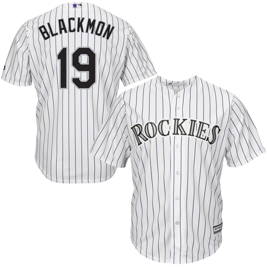 Rockies 19 Charlie Blackmon White Cool Base Jersey