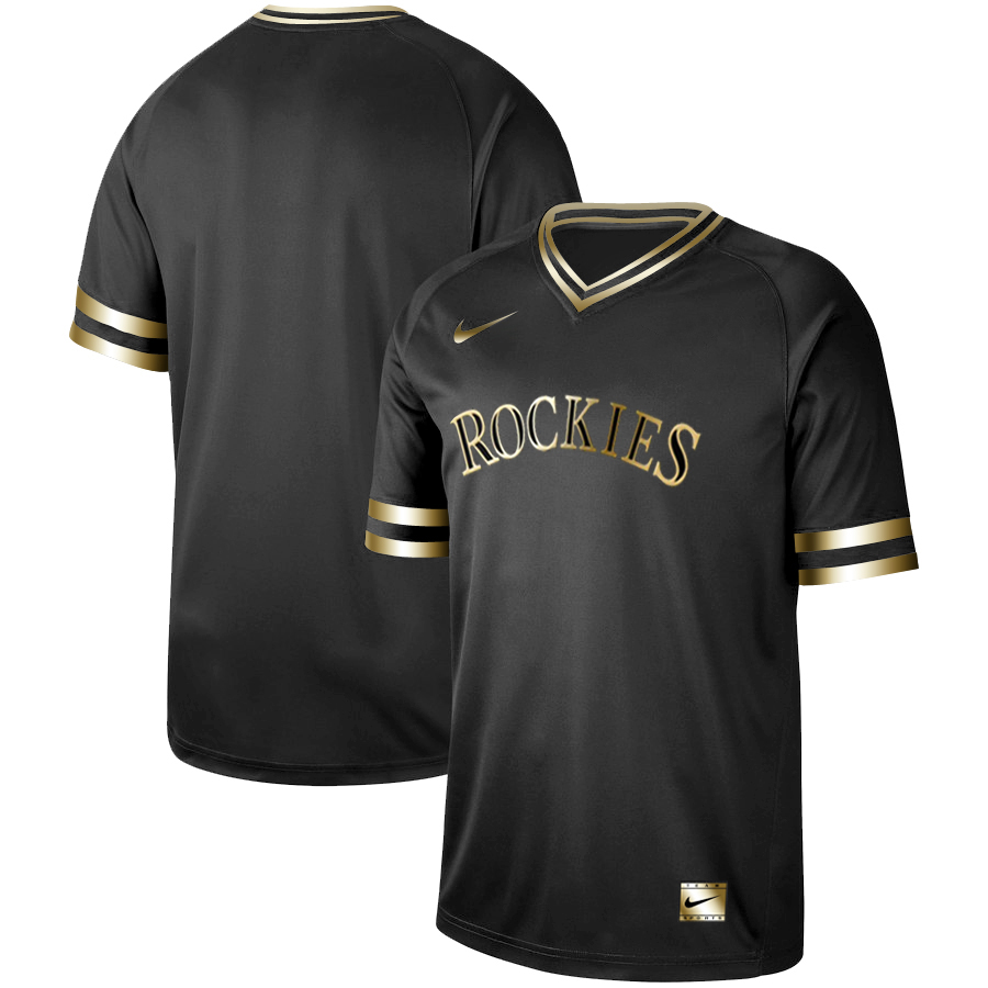 Rockies Blank Black Gold Nike Cooperstown Collection Legend V Neck Jersey Rockies Blank Black Gold Nike Cooperstown Collection Legend V Neck Jersey