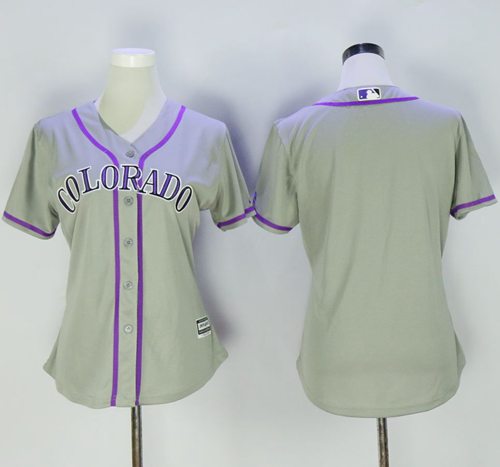 Rockies Blank Grey Women's Road Stitched MLB Jersey Rockies Blank Grey Women's Road Stitched MLB Jersey