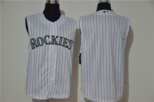 Rockies Blank White Nike Cool Base Sleeveless Jersey Rockies Blank White Nike Cool Base Sleeveless Jersey
