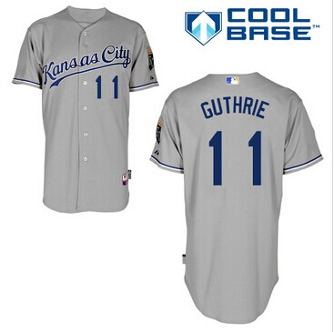 Royals #11 Jeremy Guthrie Grey Cool Base Stitched Baseball Jersey