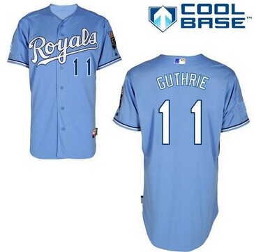 Royals #11 Jeremy Guthrie Light Blue Alternate Cool Base Stitched Baseball Jersey