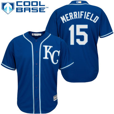Royals #15 Whit Merrifield Royal Blue Cool Base Stitched Youth Baseball Jersey Royals #15 Whit Merrifield Royal Blue Cool Base Stitched Youth Baseball Jersey