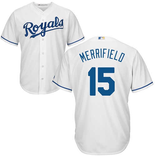 Royals #15 Whit Merrifield White Cool Base Stitched Youth Baseball Jersey Royals #15 Whit Merrifield White Cool Base Stitched Youth Baseball Jersey