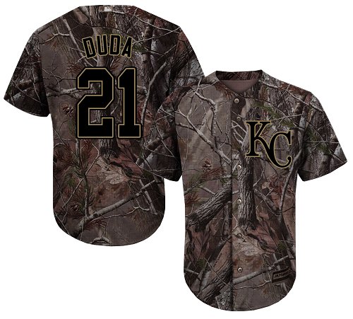 Royals #21 Lucas Duda Camo Realtree Collection Cool Base Stitched Baseball Jersey