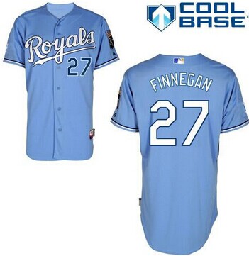 Royals #27 Brandon Finnegan Light Blue Alternate Cool Base Stitched Baseball Jersey